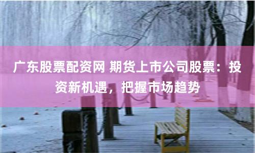 广东股票配资网 期货上市公司股票：投资新机遇，把握市场趋势