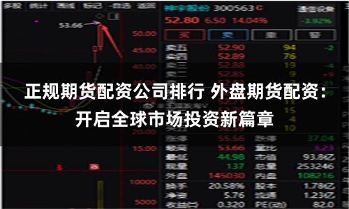 正规期货配资公司排行 外盘期货配资：开启全球市场投资新篇章